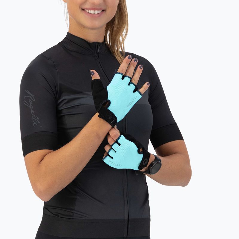 Dámské cyklistické rukavice Rogelli Core light blue 2
