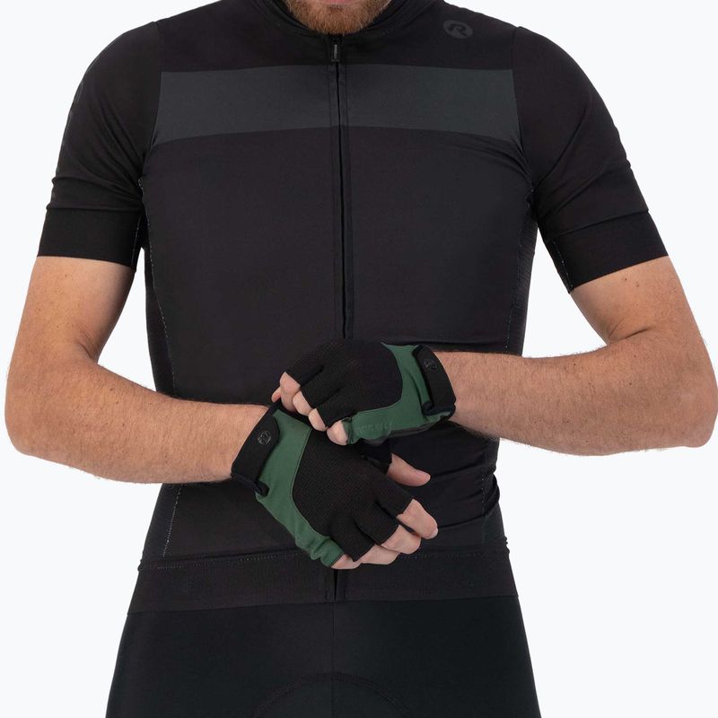 Pánské cyklistické rukavice Rogelli Essential black/green 8