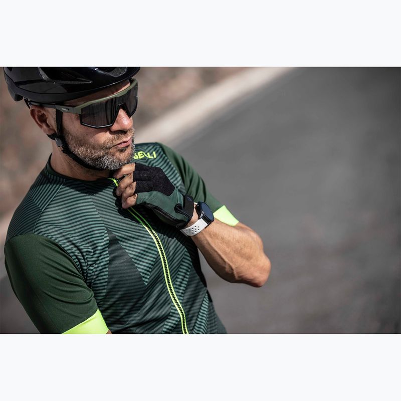 Pánské cyklistické rukavice Rogelli Essential black/green 9