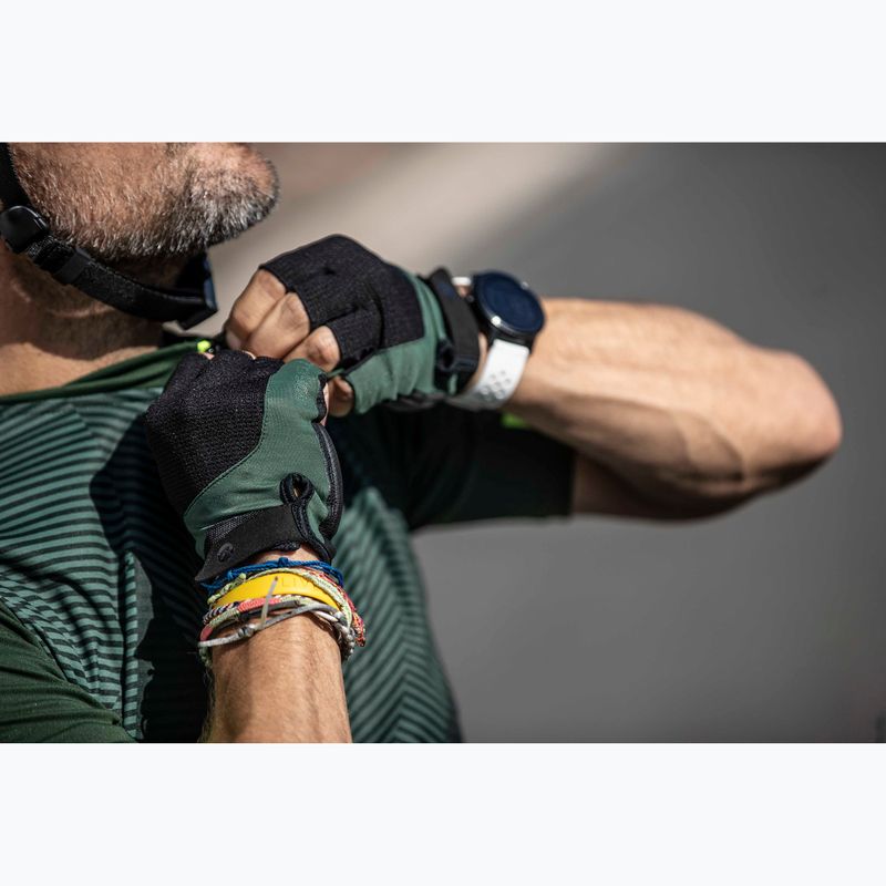 Pánské cyklistické rukavice Rogelli Essential black/green 10