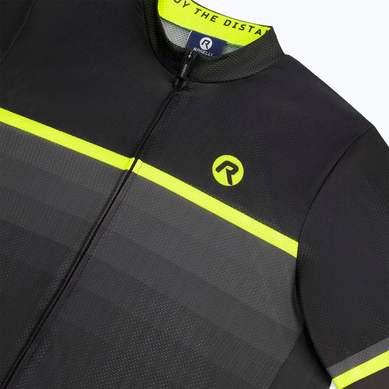 Pánský cyklistický dres Rogelli Hero II yellow/black/grey 5