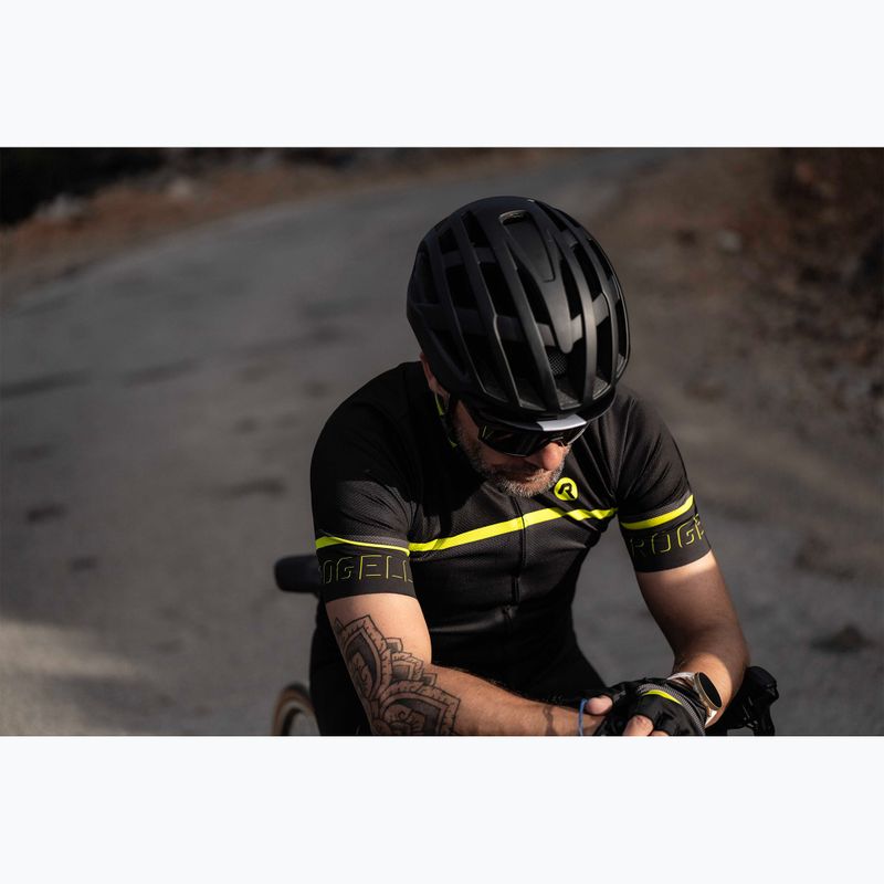 Pánský cyklistický dres Rogelli Hero II yellow/black/grey 7