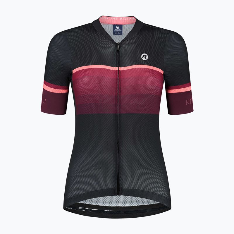 Dámský cyklistický dres Rogelli Impress II burgundy/coral/black 3
