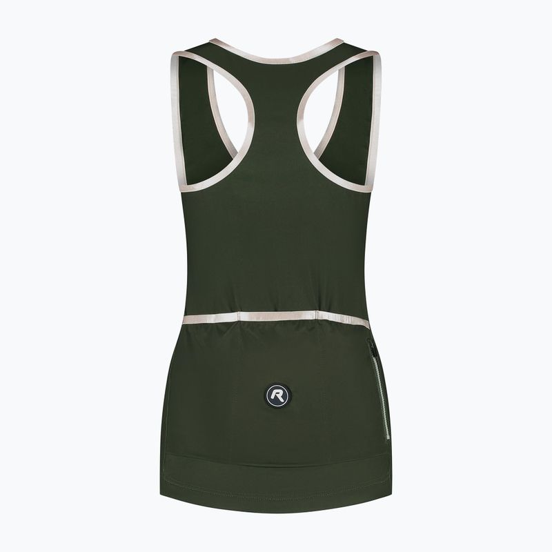 Dámský cyklistický dres Rogelli Abbey Tank Top W army green / sand 7