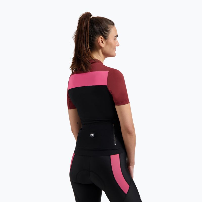 Dámský cyklistický dres Rogelli Core Block W black/bordeaux/pink 2