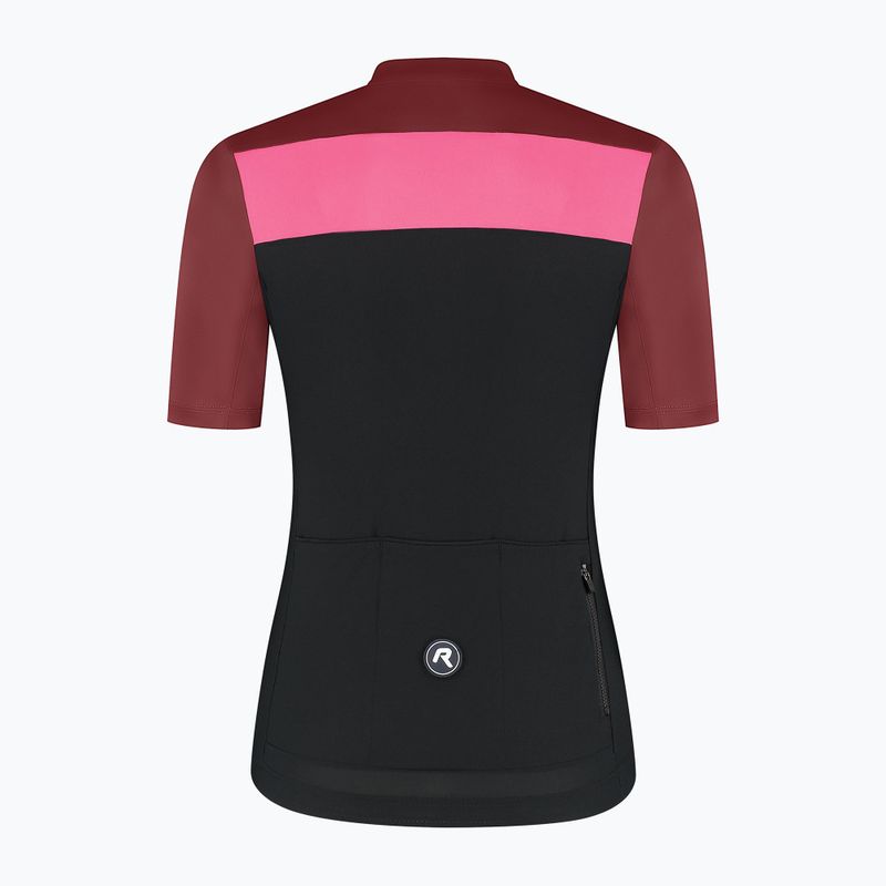 Dámský cyklistický dres Rogelli Core Block W black/bordeaux/pink 8