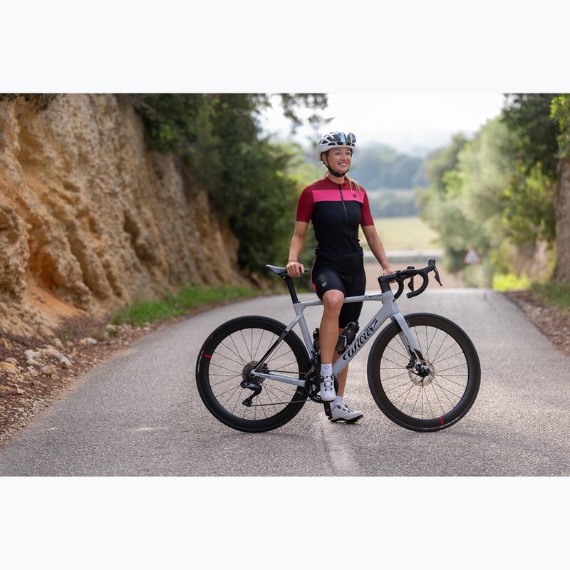 Dámský cyklistický dres Rogelli Core Block W black/bordeaux/pink 9