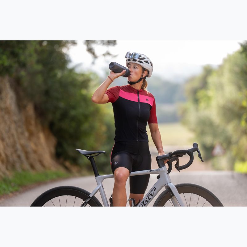 Dámský cyklistický dres Rogelli Core Block W black/bordeaux/pink 10
