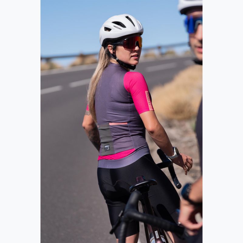 Dámský cyklistický dres Rogelli Fast ebony/pink/coral 8