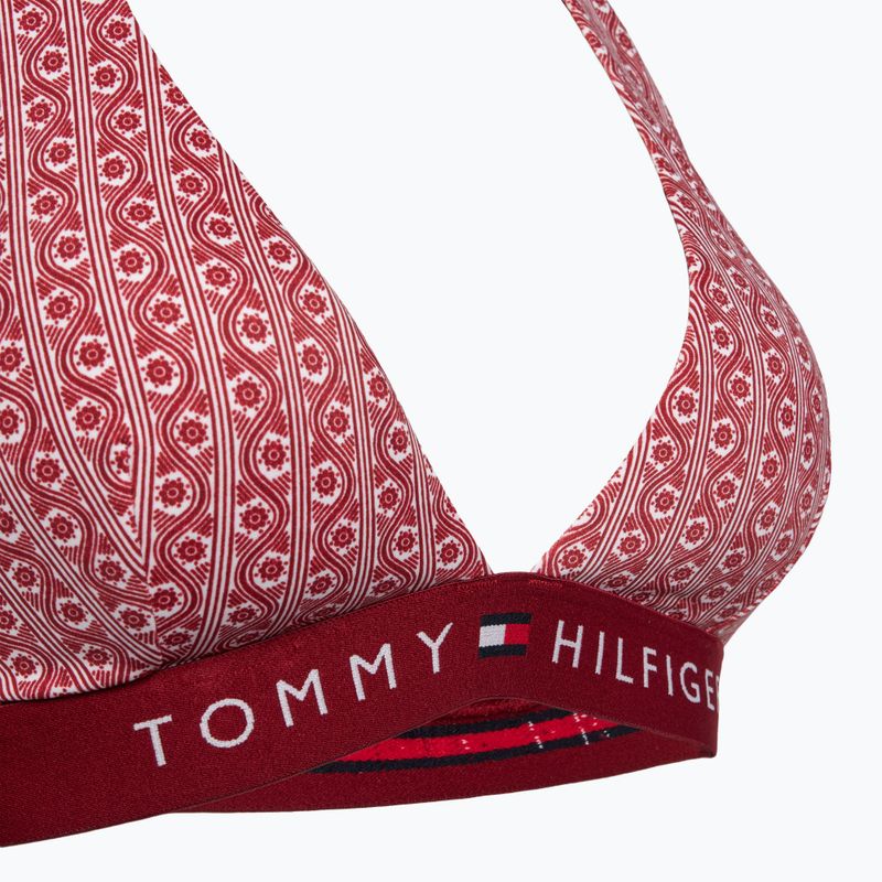 Horní díl plavek Tommy Hilfiger Halter Rp Print floral stripe regatta red 3