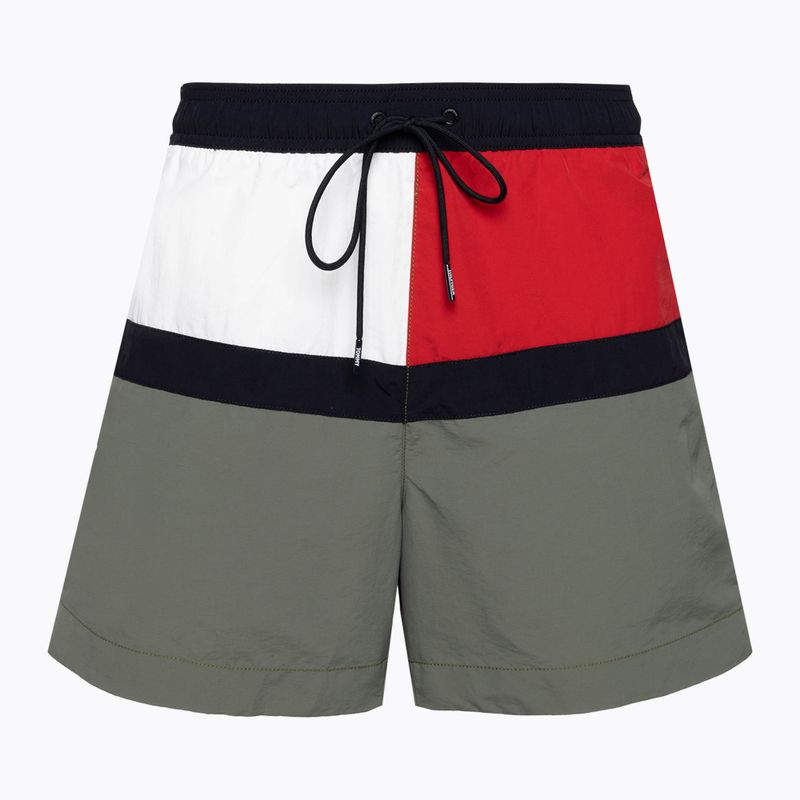 Pánské plavecké šortky Tommy Hilfiger Medium Drawstring stonewash green