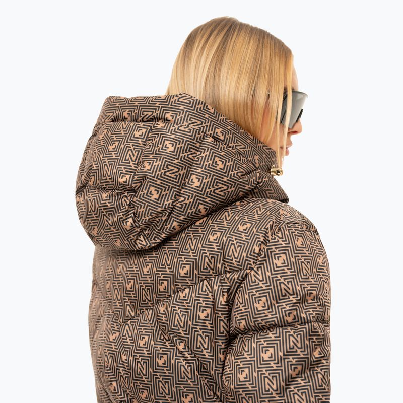 Dámská lyžařská bunda Nikkie Newport Logo camel 3
