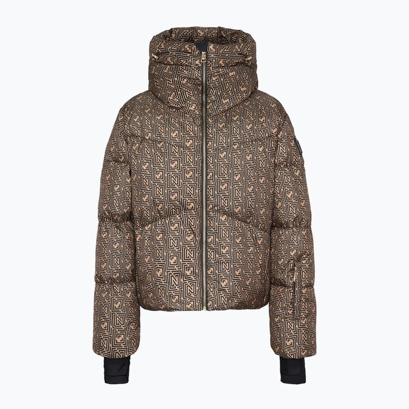 Dámská lyžařská bunda Nikkie Newport Logo camel 6