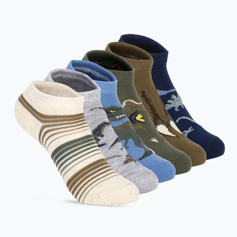 Dětské ponožky SKECHERS 1/2 Terry Low Cut 6 párů olive