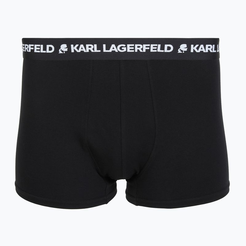 Pánské boxerky KARL LAGERFELD Logo Trunk 3 páry black 2