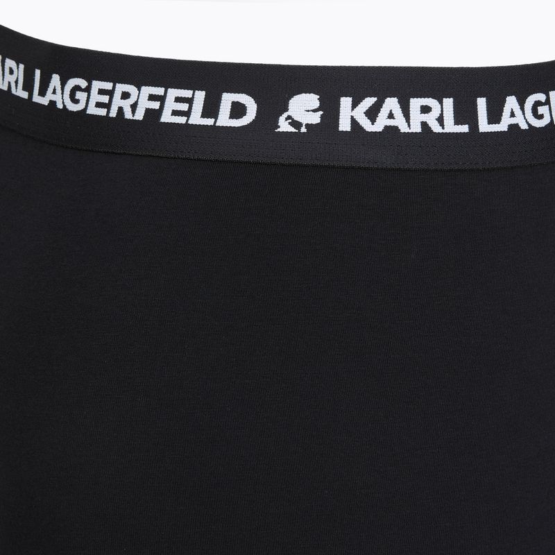 Pánské boxerky KARL LAGERFELD Logo Trunk 3 páry black 4