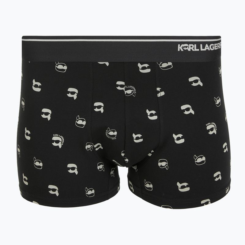Sada pánských boxerek + ponožek KARL LAGERFELD Ikon Trunk aop karl dot black 2