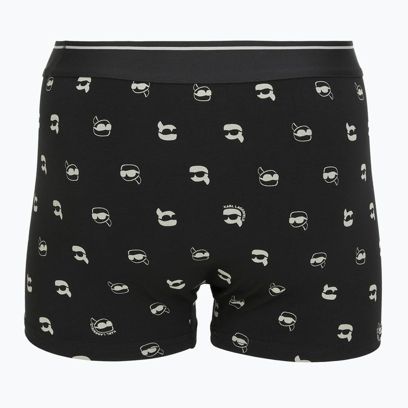 Sada pánských boxerek + ponožek KARL LAGERFELD Ikon Trunk aop karl dot black 3