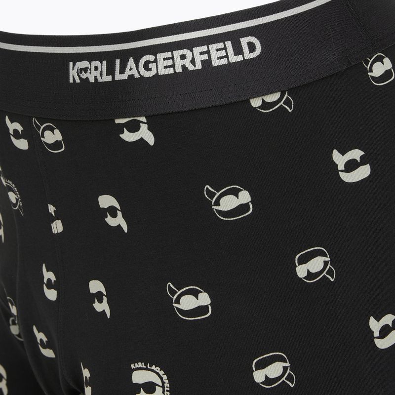 Sada pánských boxerek + ponožek KARL LAGERFELD Ikon Trunk aop karl dot black 4