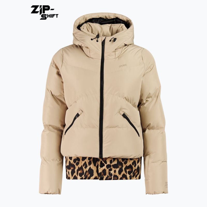Dámská snowboardová bunda Protest PRTPreppydos Zipshift bamboobeige 7