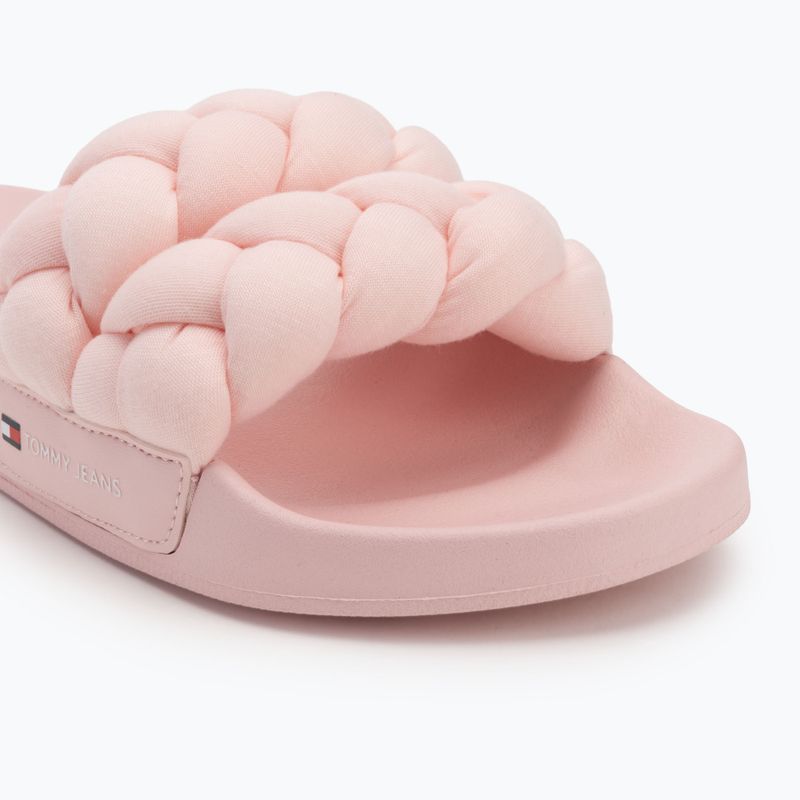 Dámské nazouváky Tommy Jeans Braided Slide delicate pink 7