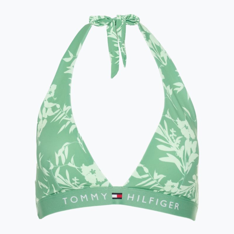 Horní díl plavek Tommy Hilfiger Halter Rp Print floral tropic aop fort green