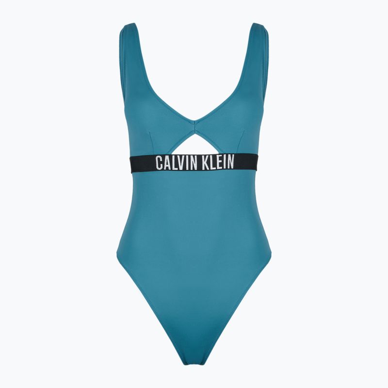 Dámské plavky Calvin Klein KW0KW02746 Intense Power One Piece Fashion Fit storm blue