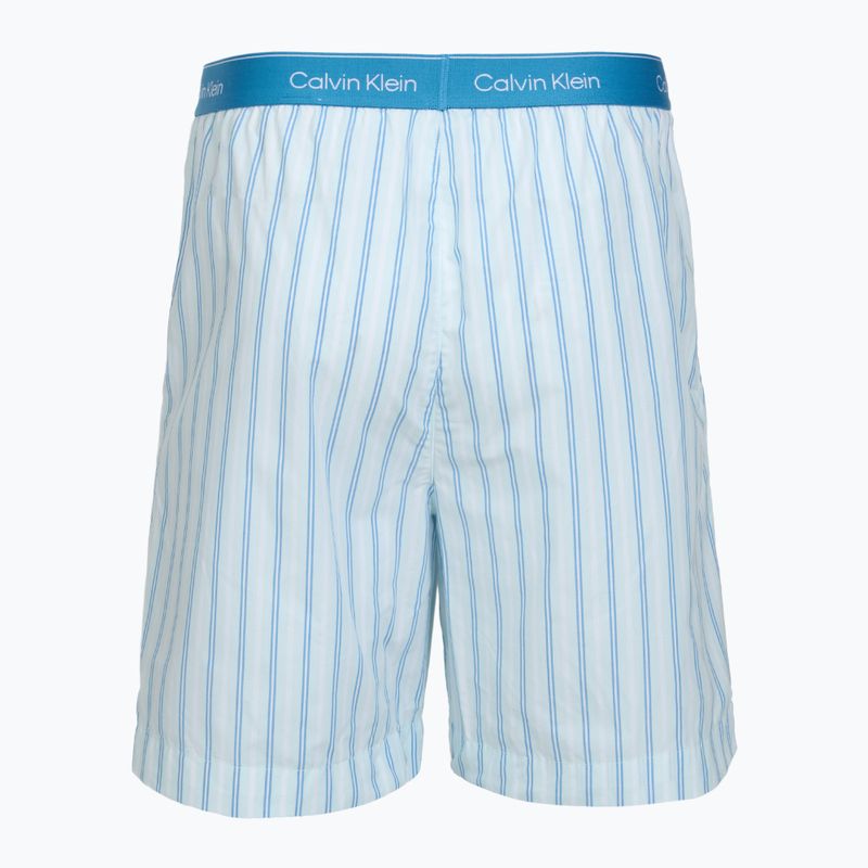 Pánské pyžamo Calvin Klein LV00NM2903 classic white top/aurora stripe 7