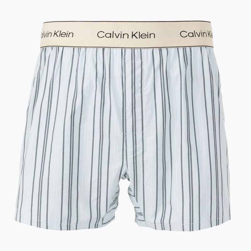 Boxerky Calvin Klein LV00NM2945 Boxer Trad Majorca Stripe Breezy Blue