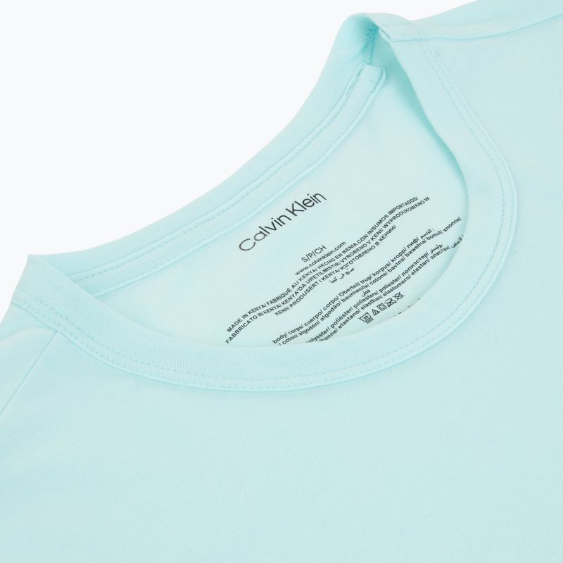 Pánské tričko Calvin Klein LV00NB4185 Crew Neck 3 pcs. black in sea spray emb/sea spray in 5
