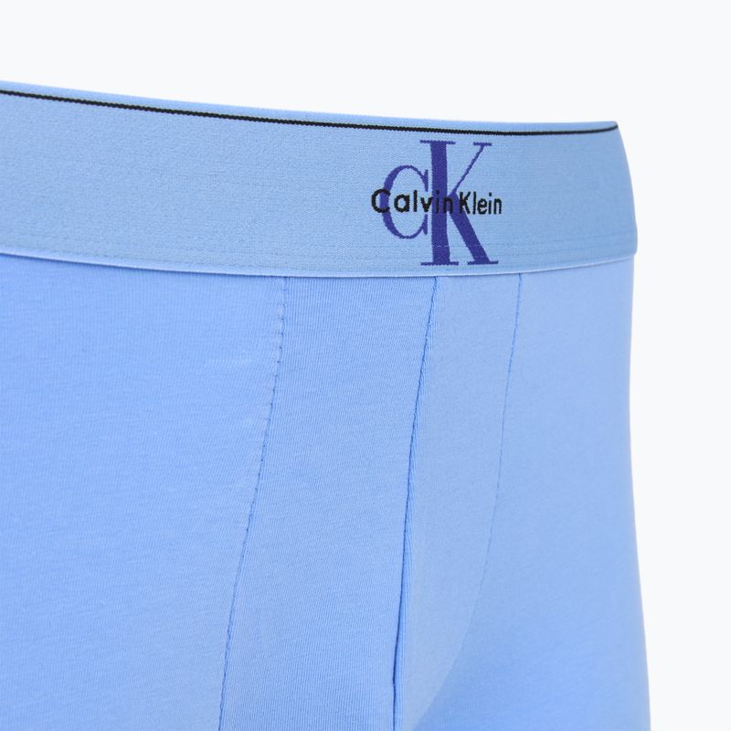 Pánské boxerky Calvin Klein LV00NB4472 Trunk 3 pairs black w/blue river fog/blue river 4