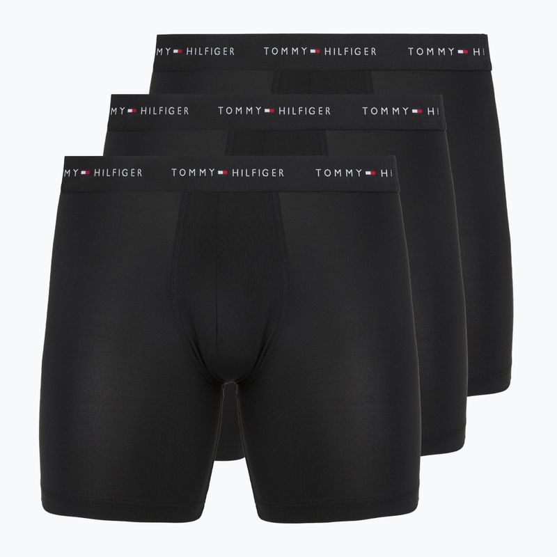 Pánské boxerky Tommy Hilfiger Micro Long 3 pack black/black/black
