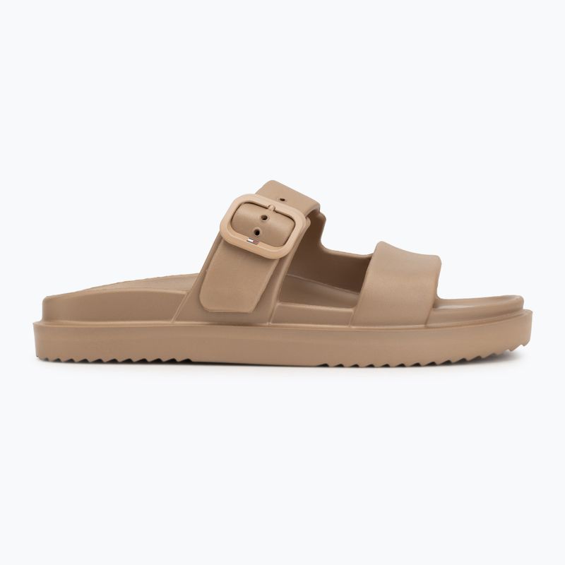 Dámské pantofle Tommy Hilfiger Double Strap Sandal Pearl safari canvas pearlized 2
