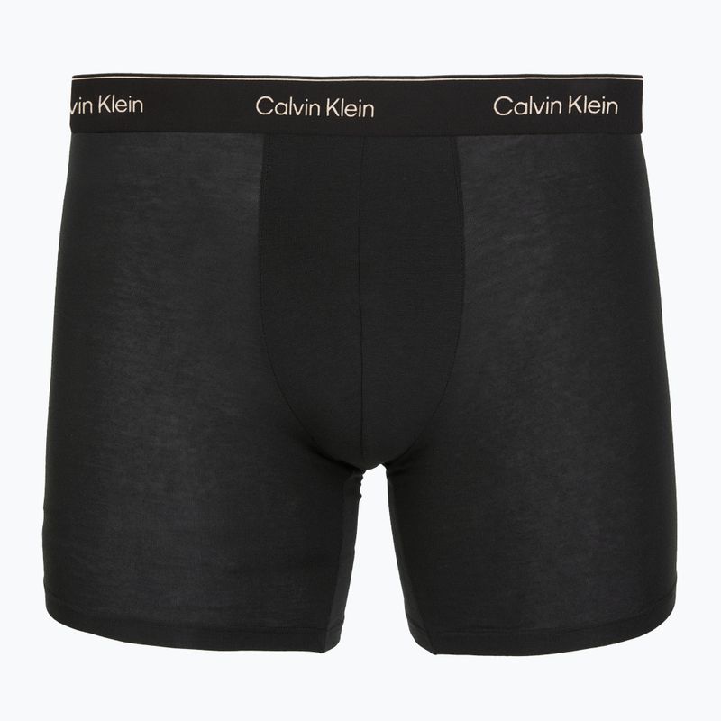 Boxerky Calvin Klein LV00NB4394 Brief 3 pairs black w/heavenly iris logo/black w 6