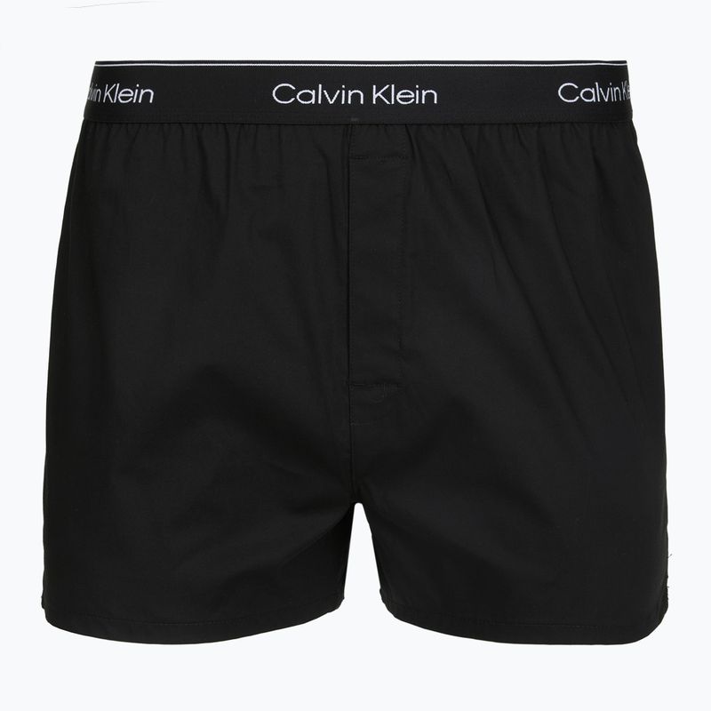 Pánské boxerky Calvin Klein LV00NB4727 Boxer Slim black/prep emblem goji berry/grisai 6