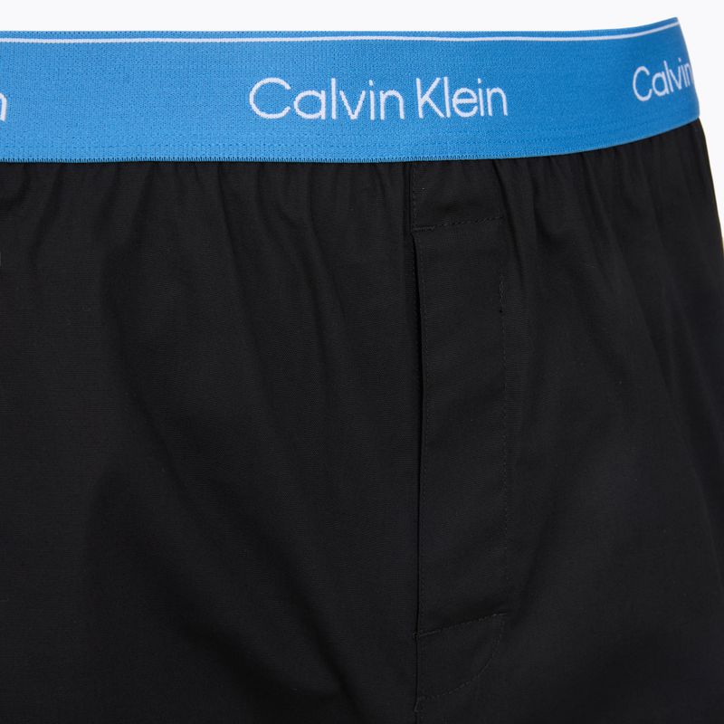Pánské boxerky Calvin Klein LV00NB4267 Boxer Slim black bodies w/ poseidon blue/plein 6