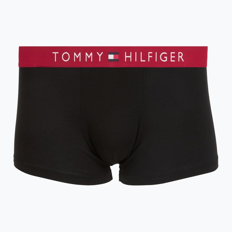 Pánské boxerky Tommy Hilfiger Trunk WB 3 pack medium red/rasp juice/burgundy 3