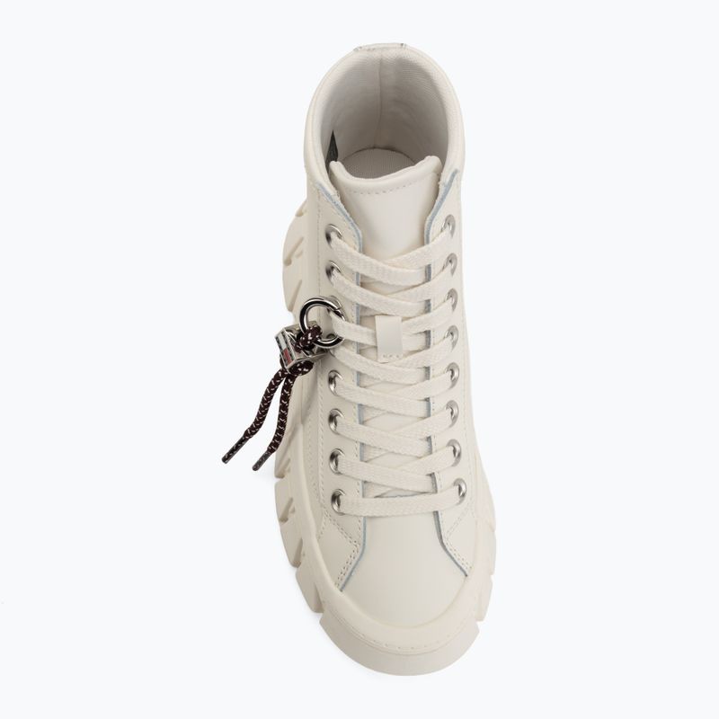 Dámské boty Tommy Jeans Platform Sneaker Leather MC ecru 5