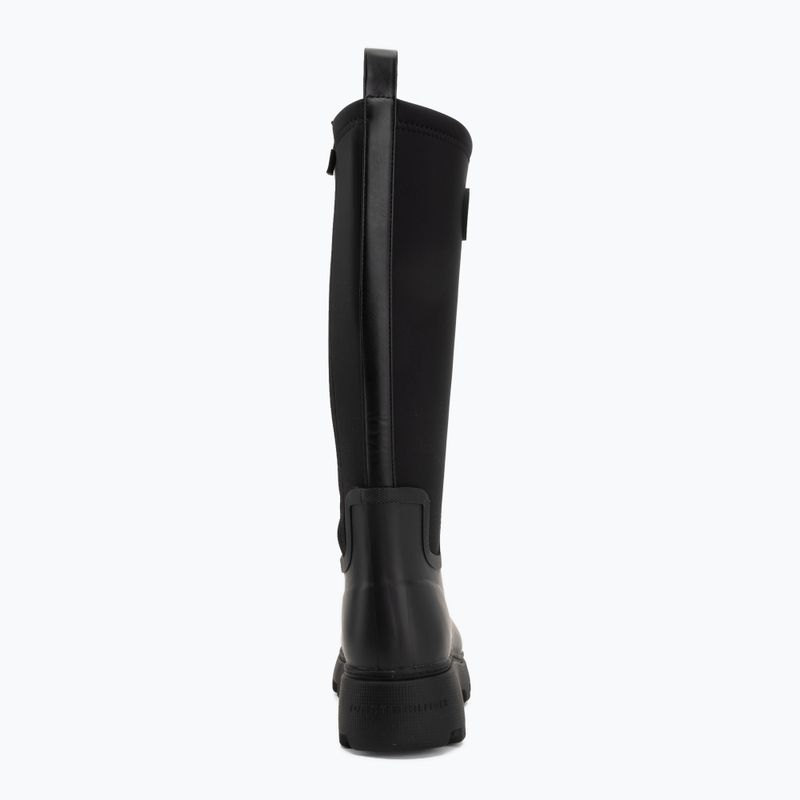 Dámské holínky Tommy Hilfiger Stamp Warm Knee black 6