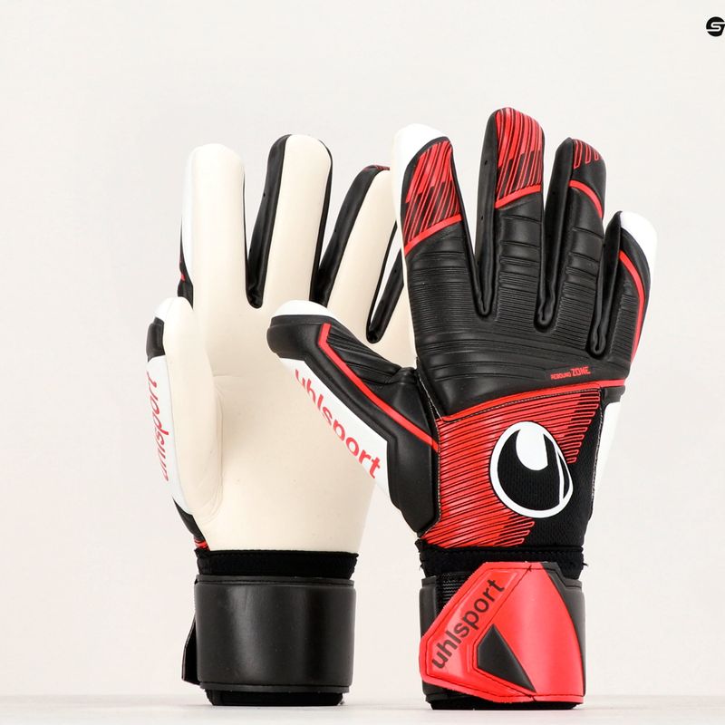 Uhlsport Powerline Supersoft Hn brankářské rukavice černá/červená/bílá 4