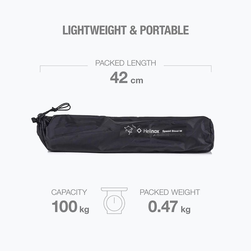 Turistická židle Helinox Speed Stool černá 14501 4