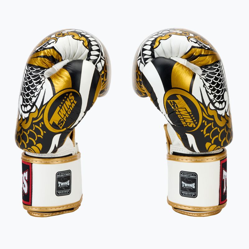 Boxerské rukavice Twins Special Fancy FBGVL3-52 white/gold 4