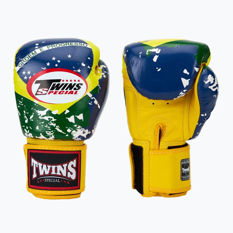 Boxerské rukavice Twins Special FBGVL3-44 Brasil yellow/red/blue