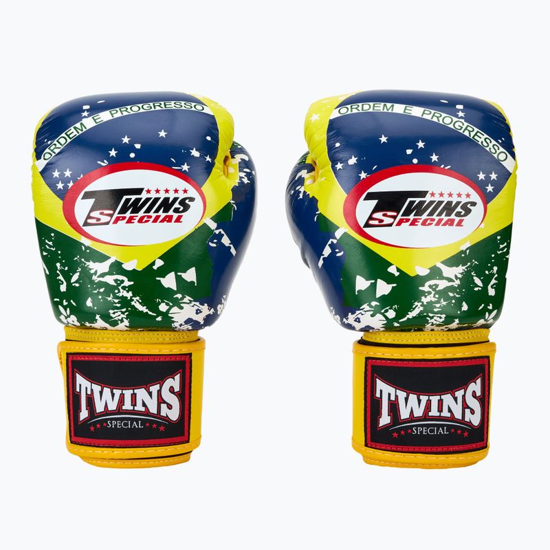 Boxerské rukavice Twins Special FBGVL3-44 Brasil yellow/red/blue 2