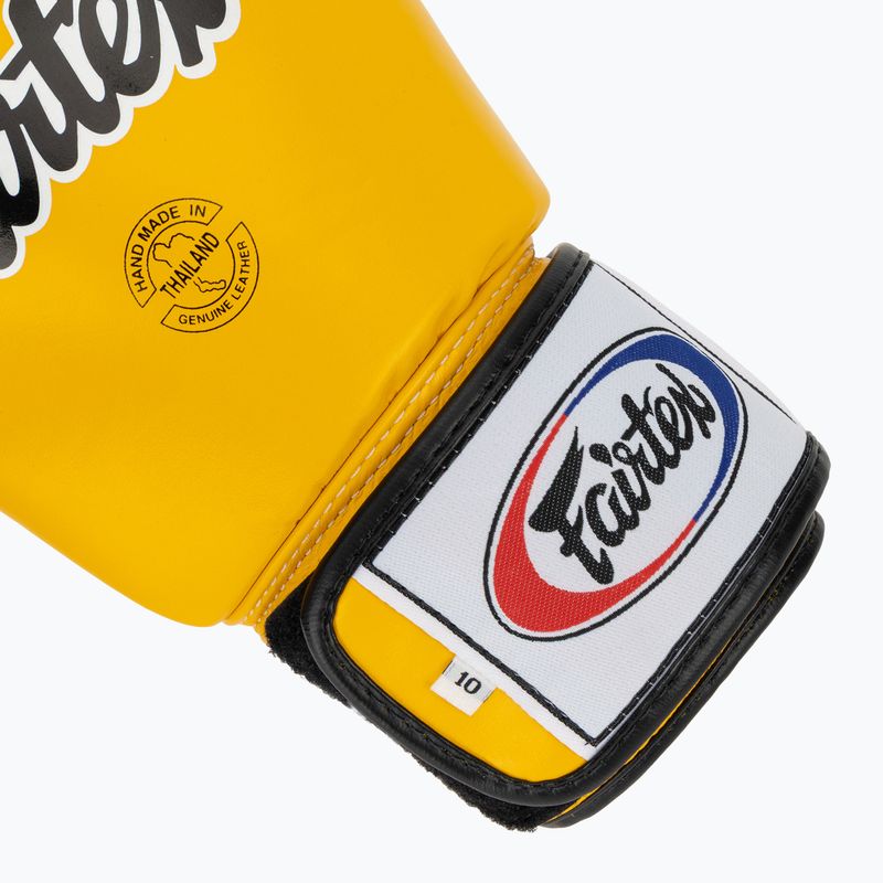 Boxerské rukavice Fairtex Universal "Tight-Fit" Design yellow 6