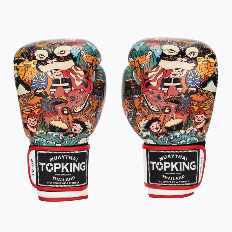 Boxerské rukavice Top King Boxing Culture white/red TKBGCT-1C1
