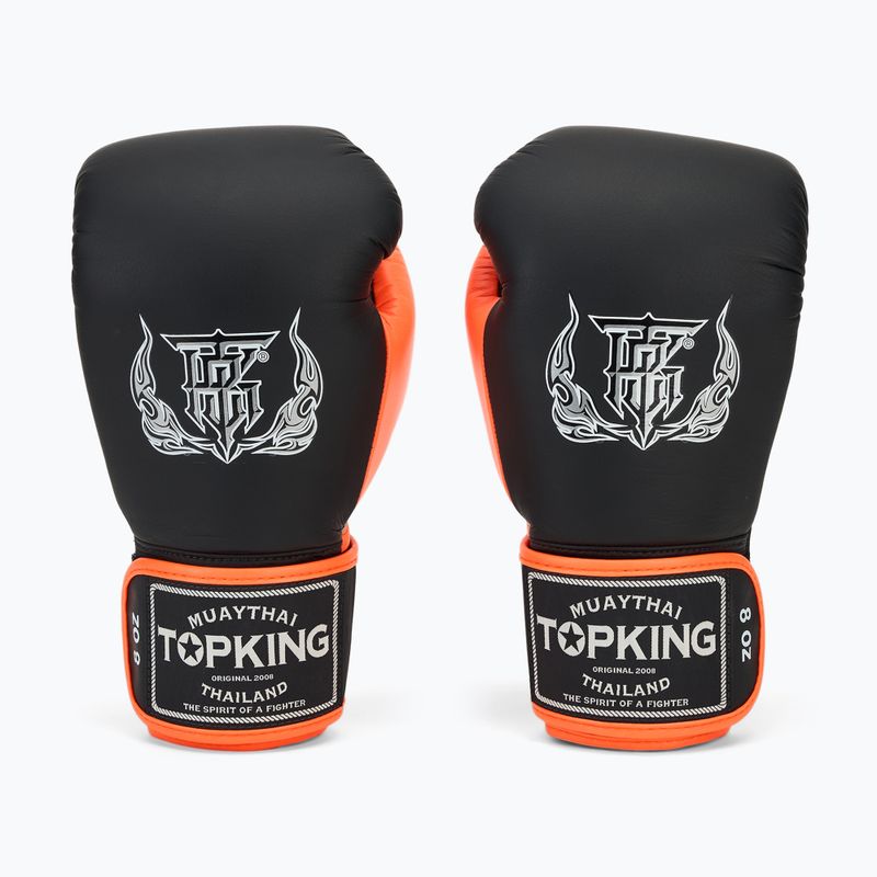 Boxerské rukavice Top King Reborn Boxing Semi Leather white/orange 2