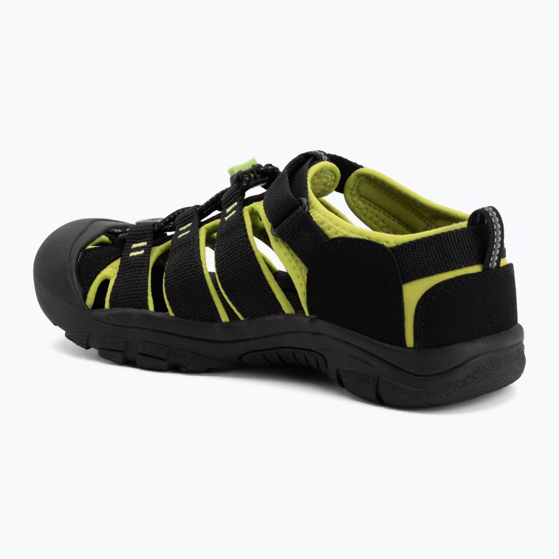 Dětské sandály KEEN Newport H2 black/lime green 3