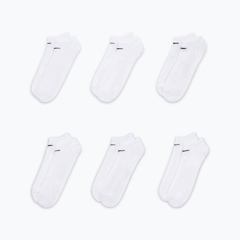 Ponožky Nike Everyday Lightweight No Show 6 párů white/black 8
