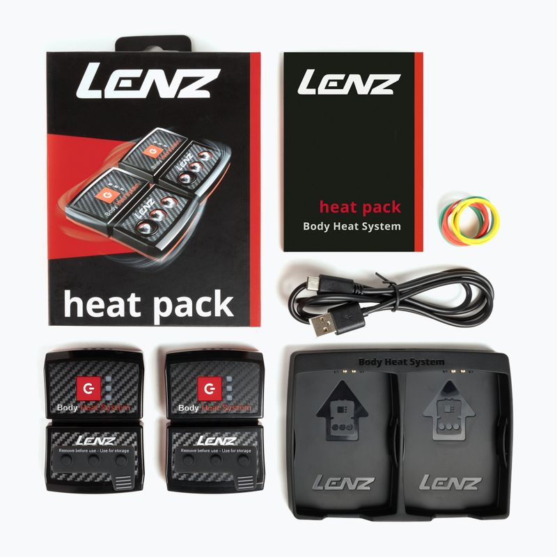 Baterie do ponožek Lenz Heat Pack 2.0 (USB) 2 ks black/ red 3